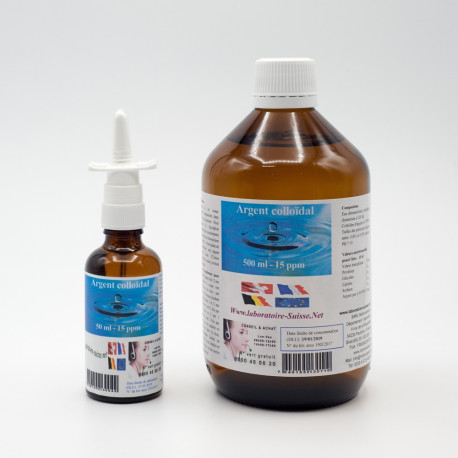 Argent colloidal 500 ml & 50 ml spray nasal