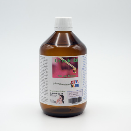 Or colloïdal 500 ml de laboratoire